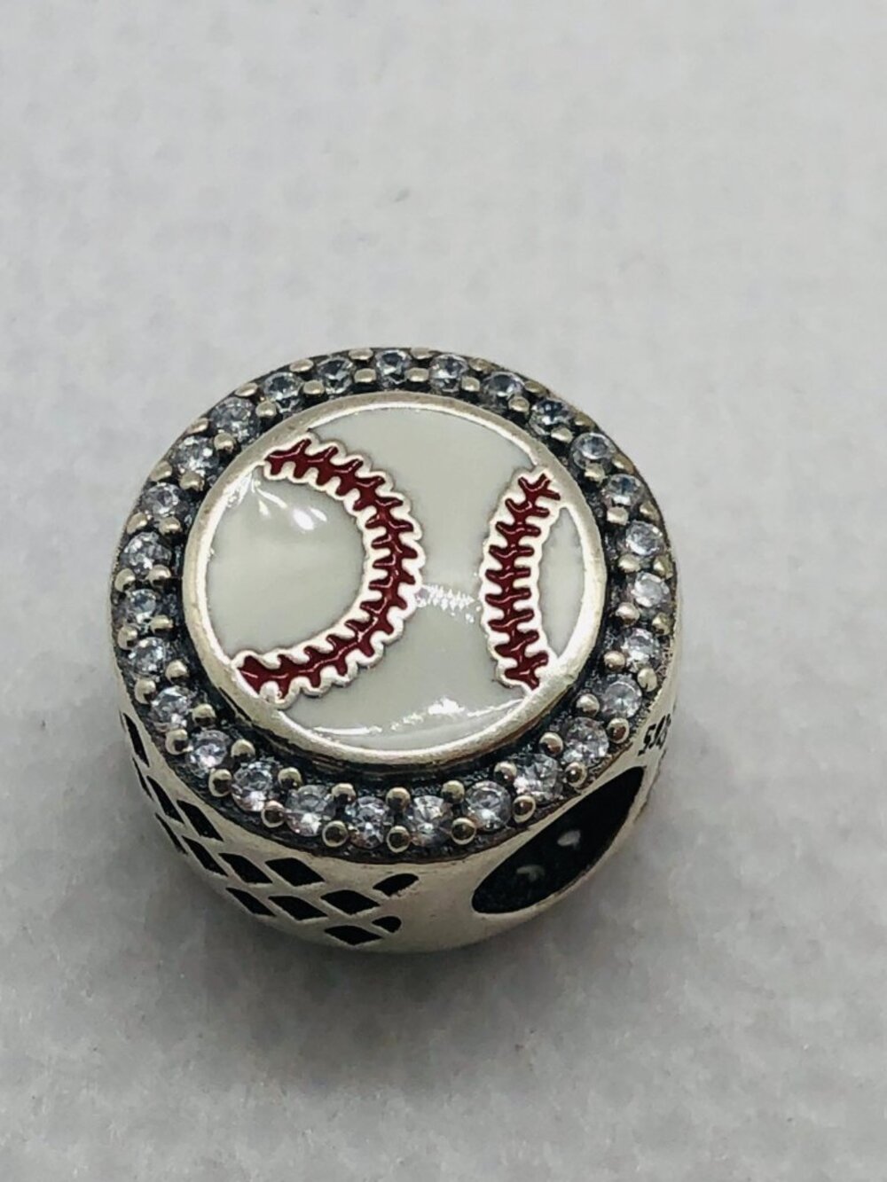 ✨ ✨Pandora Engravable Baseball Bead Charm S925 Silver with box